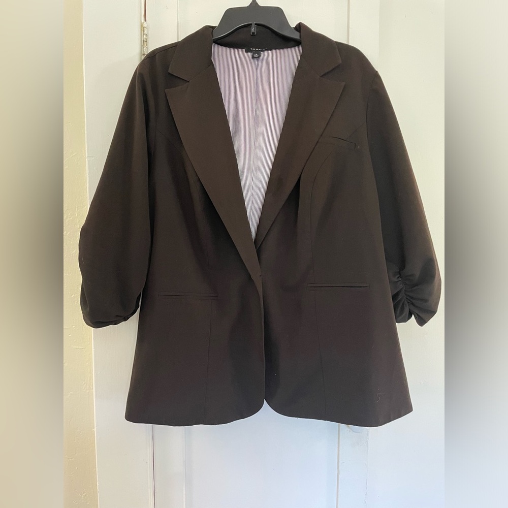 Torrid black one button blazer. Size 3